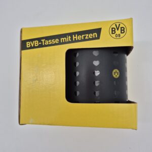 BVB- Tasse mit Herzen (Echter Fanartikel von Borussia Dortmund)