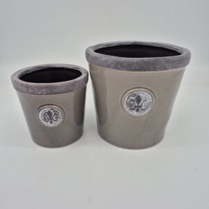 2er Set Blumentöpfe im Vintage-Landhausstil