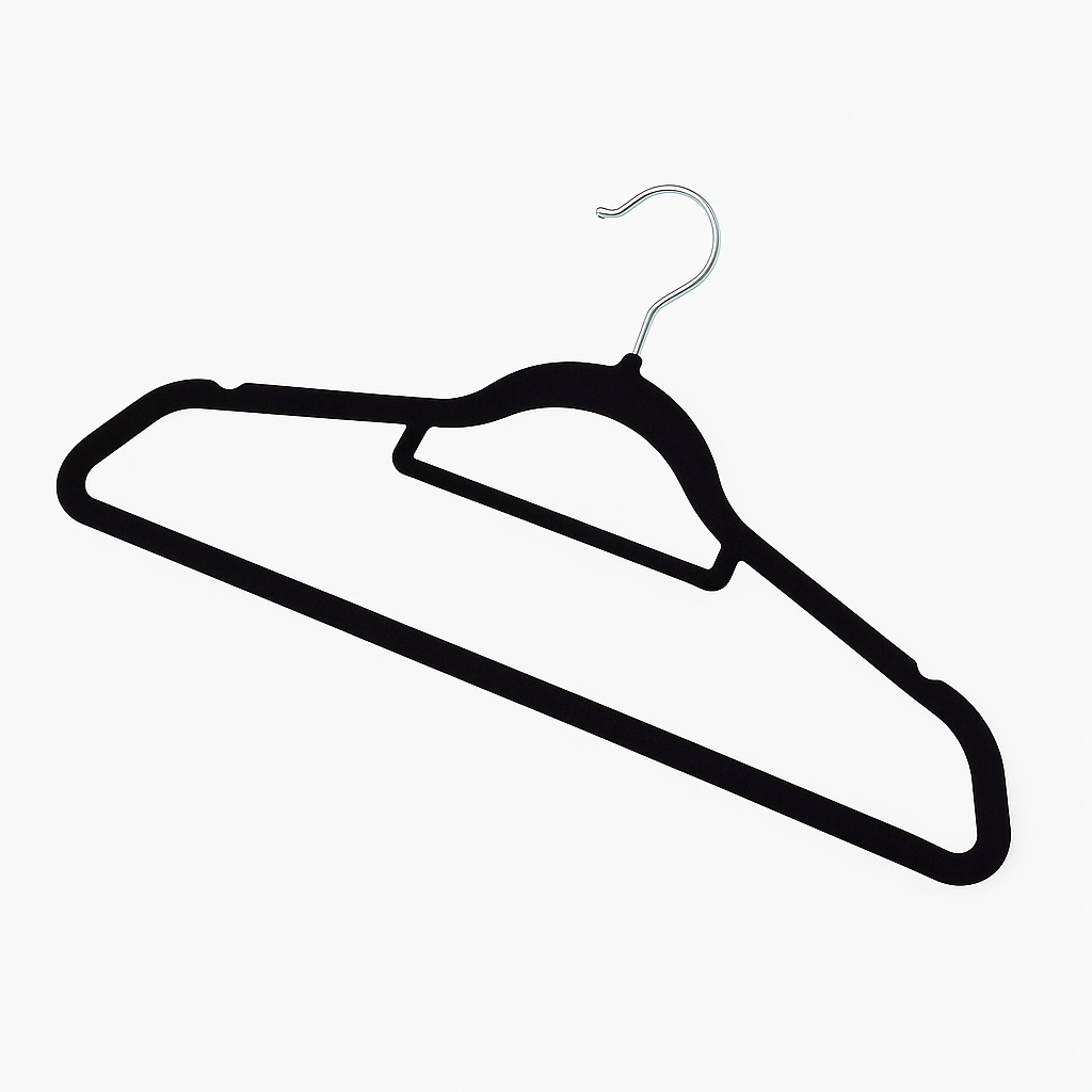 Kleiderbügel (20stk. set) - Anti-Rutsch Swartz Samt