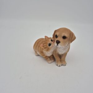 Dekofigur Welpe und Kätzchen 15cm